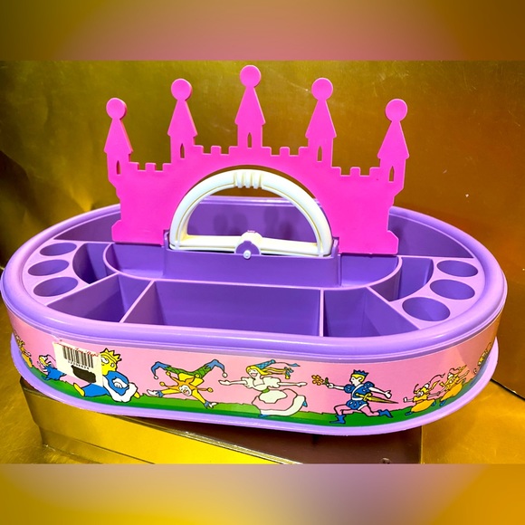 LITTLE PRINCESS VTG 90’s ACCESSORY ORGANIZER HAIR & JEWELRY CASE BY COSMEPAK - Picture 1 of 11